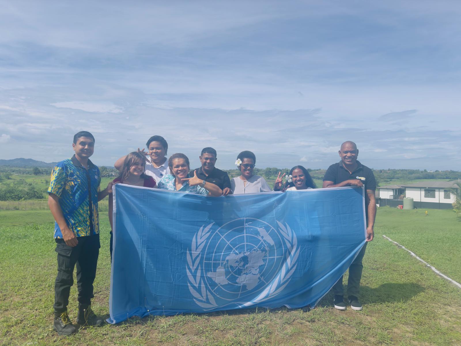The private sector team at the environmental emergency training in Fiji