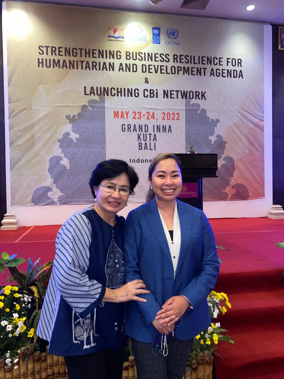 Suryani Motik with CBi's Florian Rhiza Nery at the launch of KADIN as a CBi Member Network