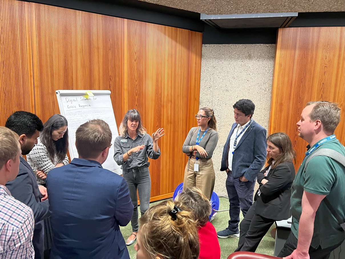 The Private Sector Welcome & Networking Session 2025 was well-attended and interactive, with different "station" participants rotated around to discuss themes related to private sector engagement in disasters. Photo: CBI
