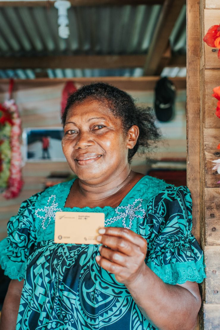 A beneficiary of Vanuatu Unblocked Cash project