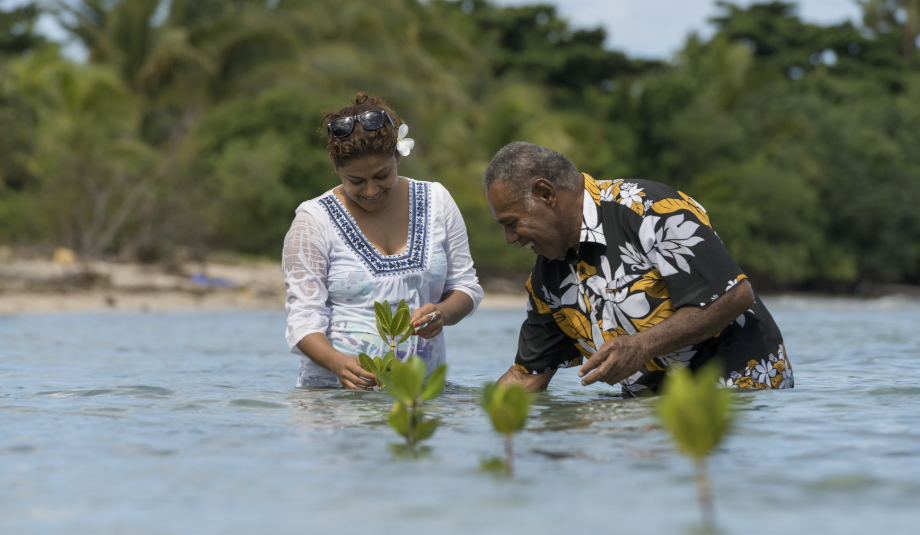 Patricia Mallam helped plant mangrove in her native country, Fiji