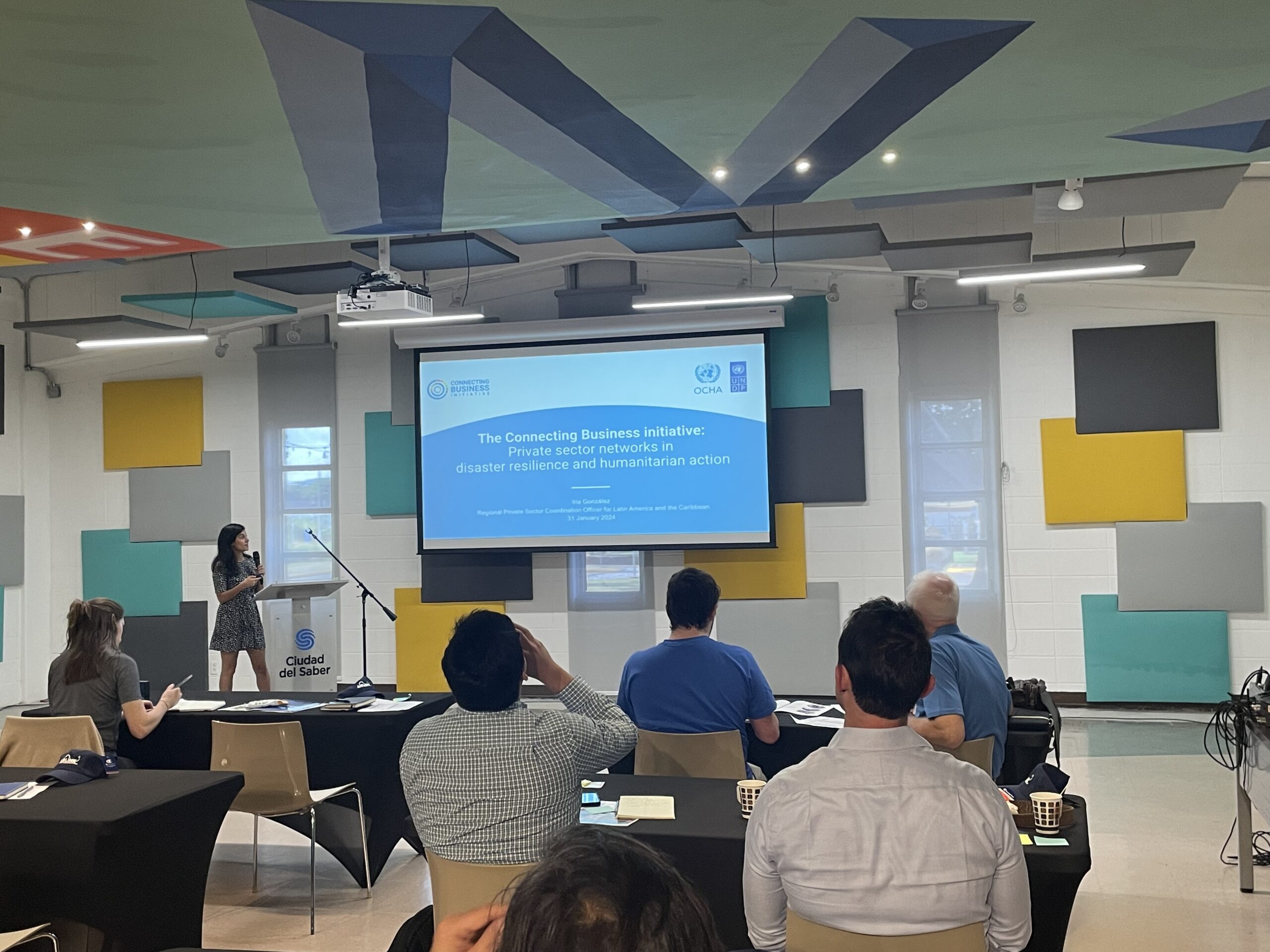 The OCHA/UNDP Connecting Business initiative was one of the initiatives presented at the Airlink regional workshop for Latin America and the Caribbean. Photo: Airlink