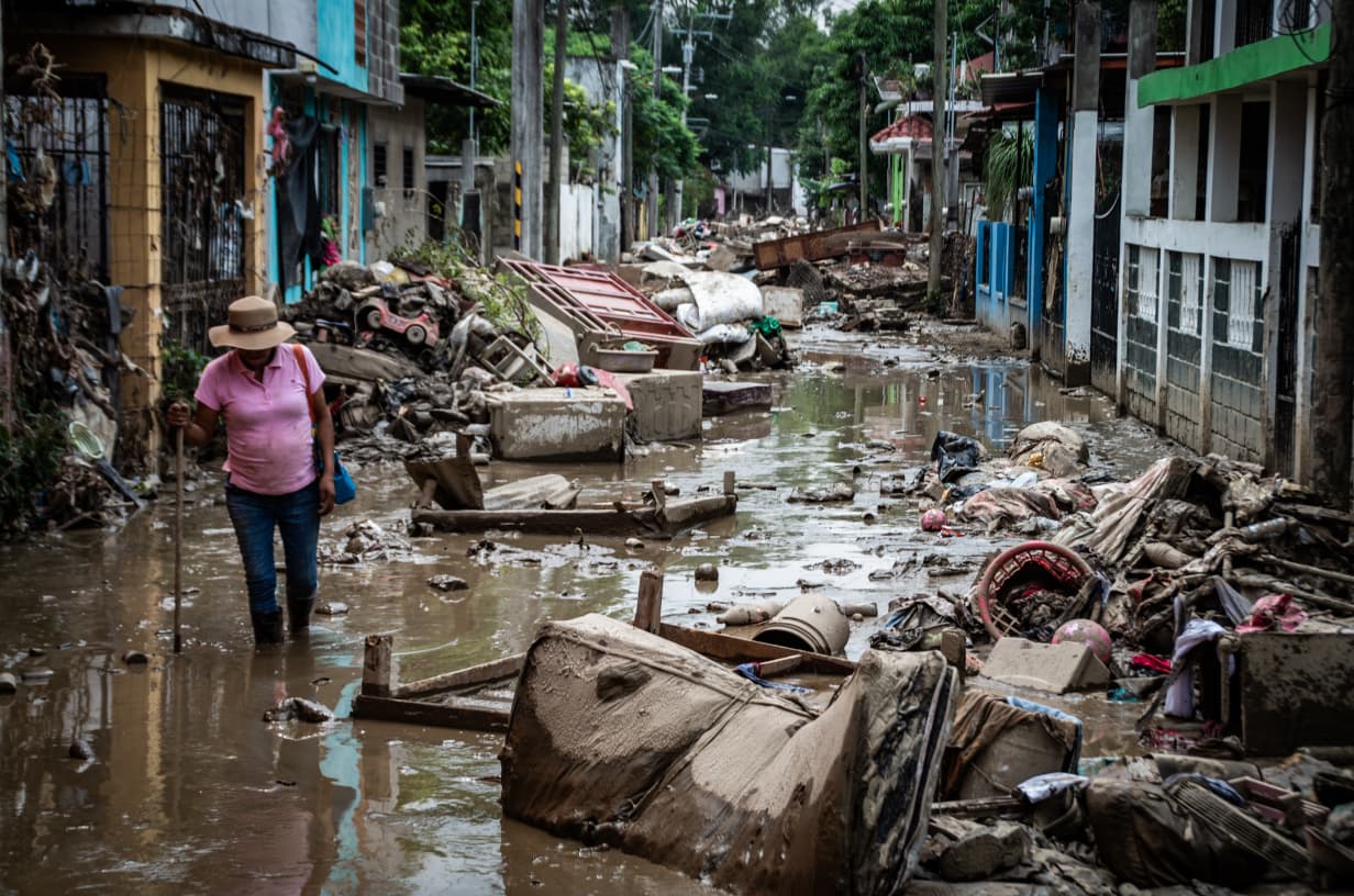 Mexico is suffering from severe flooding. Here, an image from Álamo, Veracruz. Photo: Enrique Polito/Medical Impact